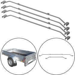 4x Flachplanenbügel Anhänger aus Metall,...