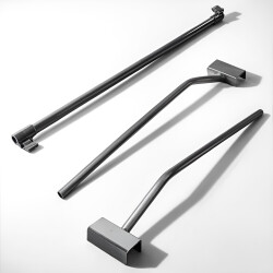 2x Flachplanenbügel für Anhänger einstellbar 140,5-208 cm - Metall Bügel für Flachplanen - Planenbügel für Anhängerplane