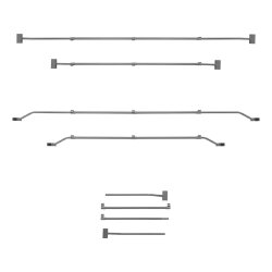 4x Flachplanenbügel für Anhänger 140-208 cm – Flachplanspanner für Stabile Plane, Anhänger Planenbefestigung Planenbügel