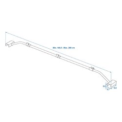 4x Flachplanenbügel für Anhänger 140-208 cm – Flachplanspanner für Stabile Plane, Anhänger Planenbefestigung Planenbügel