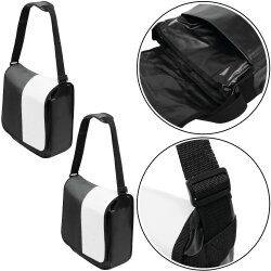 2 x Umhängetasche schwarz 34 x 31 cm abwaschbar PVC...