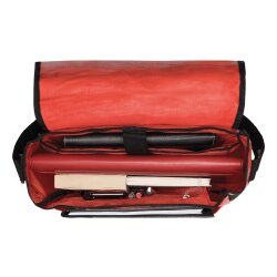 Umhängetasche rot ca. 34,5 x 31,5 x 13,5 cm abwaschbar Planentasche 14L Tasche