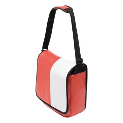 2 x Umhängetasche rot 34 x 31 cm abwaschbar PVC Planentasche 14L Planen Tasche