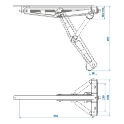 2x Ausdrehstütze Anhänger – Belastbar bis 1.100 kg je Stütze – Kurbelstützen aus verzinktem Stahl, 597 x 280 x 497 mm