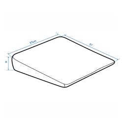 Keilkissen für Stuhl & Autositz – Schwarz, 37x37x8 cm, Sitzkeil mit Bezug und Reißverschluss, 100% Polyester, waschbar bis 30°C. Sitzkissen für Auto, Büro und Zuhause