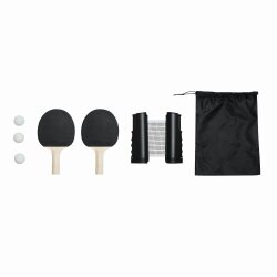 Tischtennis Set Outdoor & Indoor – Tischtennisschläger ausziehbarem Netz, 2 Schläger, 3 Bälle – Tischtennisbedarf für jede Gelegenheit!