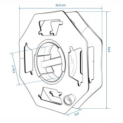 2x Leere Kabelaufroller inkl. Drehknopf – Kabeltrommel & Schlauchtrommel für CEE-Kabel Gartenschlauch Seile für Camping