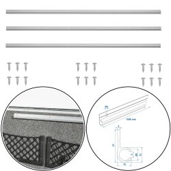 3x Kederschiene Wohnwagen 100 x 2,7 Alu Kederleiste...