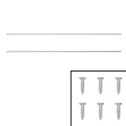 3 x Kederschiene für Wohnwagen Zubehör: Kederleiste für die Befestigung von Markisen, Vorzelten, Windblenden & Radabdeckungen – 90° Grad, Ø9 mm x 1,2 m, Aluminium inkl. 6 Befestigungslöcher