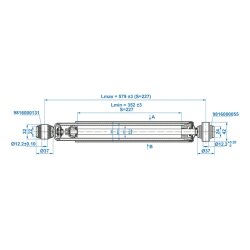 1 x Stoßdämpfer Achsstoßdämpfer kompatibel für Boge/BPW/Hahn/Peitz 3000kg CC=350-580