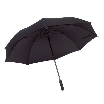 Stockschirm Automatik Groß 120cm Damen Herren Fiberglas XXL Regenschirm Schwarz