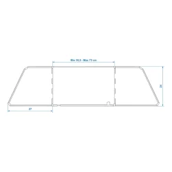 Windschutz für Gaskocher Breite 38,5-73cm, Optimaler Campingkocher Spritzschutz für Campingküche oder Küche Inkl. Tasche