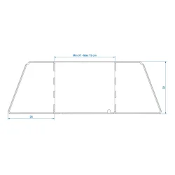 Windschutz für Gaskocher bei Campingküche - Spritzschutz Breite 37-70cm für Küche und Campingkocher Inkl. Tragetasche