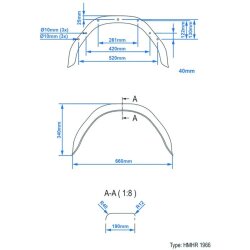 1 x Kotflügel und Schutzbleche für Anhänger 13 Zoll Metall Schutz für Radkästen Radabdeckung Kotflügeln 1920Gr Schutzblech