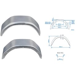 2 x Schutzbleche Anhänger 1920Gr Metall Schutz...