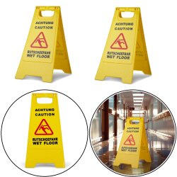 2 x Achtung Rutschgefahr Schild – Warnschild...