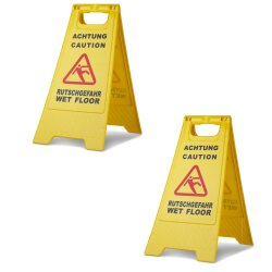 2 x Achtung Rutschgefahr Schild – Warnschild...