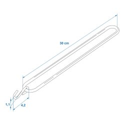 10x Planenspanner 30cm Gummiband mit Haken für LKW Anhänger etc Plane befestigen