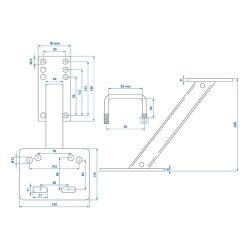 Reserverad Halter Anhänger 4/5-Loch-Felgen 8-16-Zoll-Reifen verzinkt Reserveradhalter Wohnwagen Befestigungsmaterial