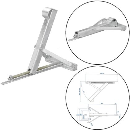 1 x Wohnwagen Stütze 450kg 559x278 Höhe 450mm Kurbelstütze auch für Anhänger