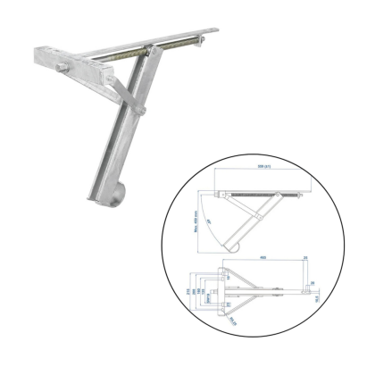 Anhängerstützen bis 450kg für Wohnmobil und Wohnwagen - Kurbelstütze max. Höhe 450 mm, Stützen mit Trapezgewindespindeln