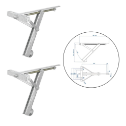 2x Kurbelstütze max. Höhe 450 mm, Stützen...