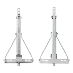 2x Kurbelstütze max. Höhe 450 mm, Stützen Trapezgewindespindeln - Anhängerstützen bis 450kg für Wohnmobil und Wohnwagen