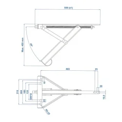 2x Kurbelstütze max. Höhe 450 mm, Stützen Trapezgewindespindeln - Anhängerstützen bis 450kg für Wohnmobil und Wohnwagen