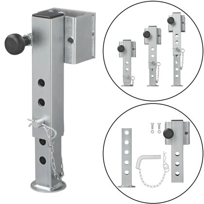 Anhängerstütze kippbar 1300Kg Stütze 345-445mm 5-stufige Ausdrehstütze TL60 D85