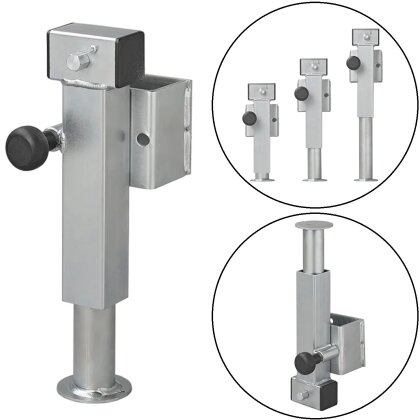 Anhängerstütze 360–595 mm – Kurbelstütze Anhänger je 1350 kg Tragkraft – Abstellstütze SF60-D85-SW19-225+ADAP Stütze