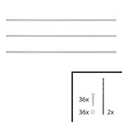 3 x Aluminium Kederleiste Wohnwagen 120x2,5x1,3cm 7-9mm Zeltschiene Kederschiene