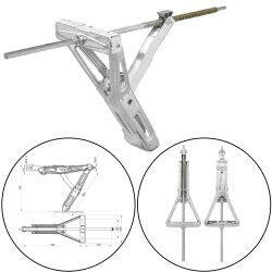 1 x Wohnwagen Stütze 1000Kg H470mm 605x280mm Kurbelstütze Nivelliermechanismus