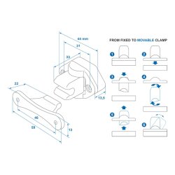 Türfeststeller 2-teilig mit Scharnier – Ideal als Türfeststeller für Wand, Türfänger und Tür zu Halter für sicheren Halt Schwarz