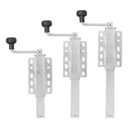 Anhänger Stützen 200Kg Stütze aus drehbar 385-535mm Ausdrehstütze links rechts am Fahrgestell Äußeres Rohr 40 x 40 mm