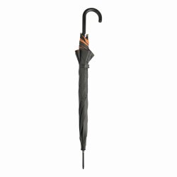 Stockschirm Ø103cm für Damen, Herren Metallstock 85cm - Automatik Regenschirm - zweifarbiges Schirmdach schwarz / orange