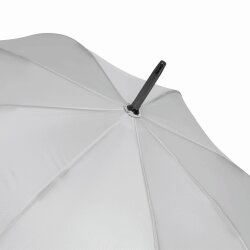 Stockschirm Ø103cm Damen, Herren Aluminiumstock 87cm - Automatik Regenschirm - Fiberglasspeichen perlgrau Wabenstruktur