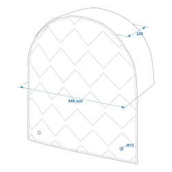 Reifenabdeckung für 15-17 Zoll Reifen Wohnmobile und Wohnwagen - Reifenschutzhülle bis 220mm Tiefe und 640mm Breite