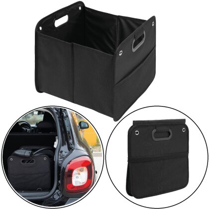 Kofferraumtasche für das Auto – Faltbare Kofferraum Organizer Tasche 33x33x29 - Klettverschluss für optimalen Halt im Kofferraum