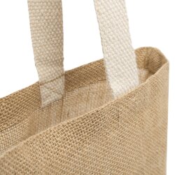 4x Jute-Tasche 38x40cm – Faltbare Einkaufstasche Jute - 4x Beutel - Stilvolle Tragetasche Leinentasche - Stoffbeutel