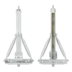 Wohnwagenstützen 619x280mm Ausdrehstütze Verzinkter Stahl, Max. Tragfähigkeit 1500kg,H 498 mm Kurbelstütze für Wohnmobil