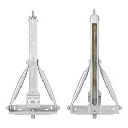 2 x Wohnwagenstützen 619x280mm max.1500kg H498mm Kurbelstütze für Wohnmobil Ausdrehstütze drehstütze aus verzinktem Stahl