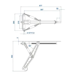 2x Wohnwagen Stützen bis 1500kg – Drehstützen 677x280mm Ausdrehstützen H502mm Wohnwagenstützen | Stützfüße Kurbelstütze