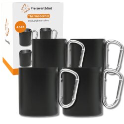 4 x Edelstahl Thermobecher für Kaffee To Go –...