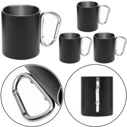 4 x Edelstahl Thermobecher To Go für Kaffee –...