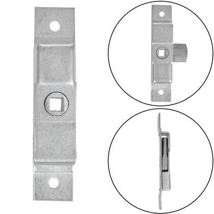 1x Zungenschloss 125x25mm aus Stahl – Robustes Vierkantschloss mit Klappenverschluss und Schließriegel für höchste Sicherheit Anhängerverschluss