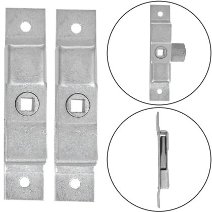 2 x Zungenschloss aus Stahl 125x25mm – Robustes Vierkantschloss mit Schließriegel und Klappenverschluss für höchste Sicherheit Anhängerverschluss