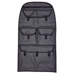 Premium Autositz-Organizer, 76 x 42cm, aus strukturiertem Kunstleder - Auto Organizer für Wohnmobile, Lkw und Pkw, auch passend für Transporter T5 T6 - Befestigung Gummibändern