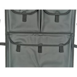 Premium Autositz-Organizer, 76 x 42cm, aus strukturiertem Kunstleder - Auto Organizer für Wohnmobile, Lkw und Pkw, auch passend für Transporter T5 T6 - Befestigung Gummibändern