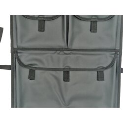 Premium Autositz-Organizer, 76 x 42cm, aus strukturiertem Kunstleder - Auto Organizer für Wohnmobile, Lkw und Pkw, auch passend für Transporter T5 T6 - Befestigung Gummibändern